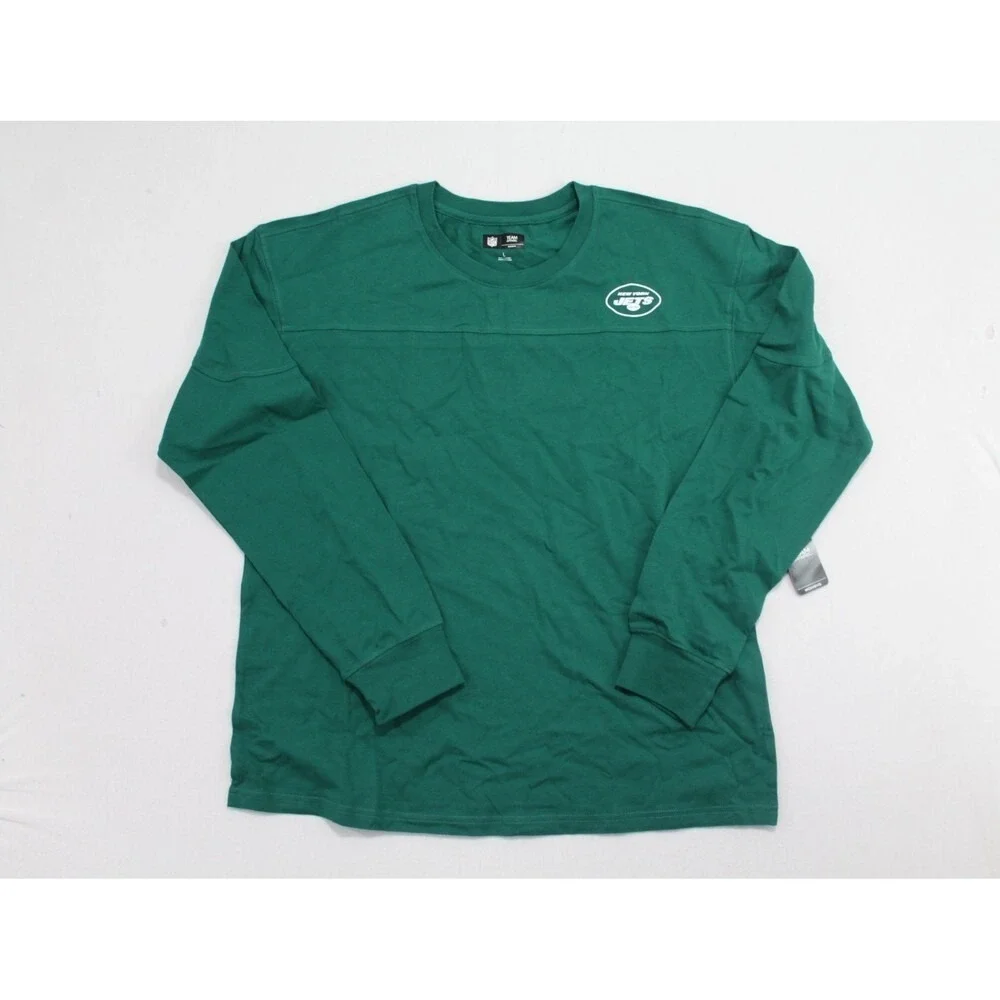 New York Jets Women Green Tee Shirt Long Sleeve Casual Size Large